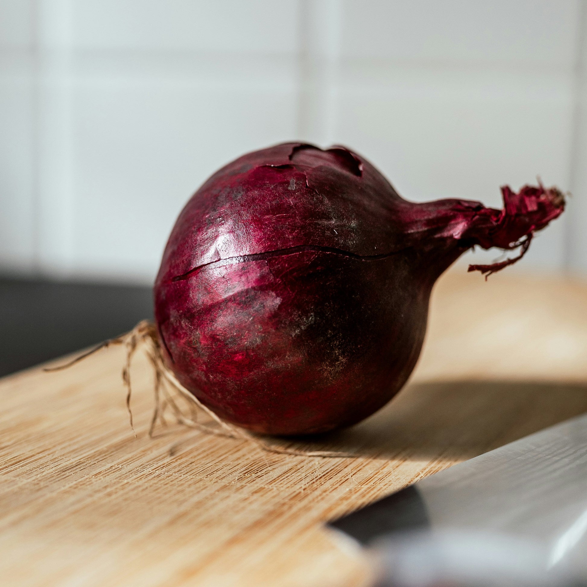 Cebolla morada tabla